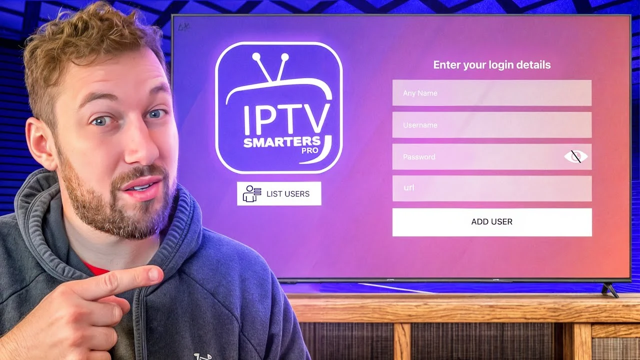 Interface Graphique Application IPTV Smarters Pro Premium